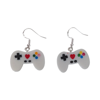 Earrings - Video game controller on silver hook