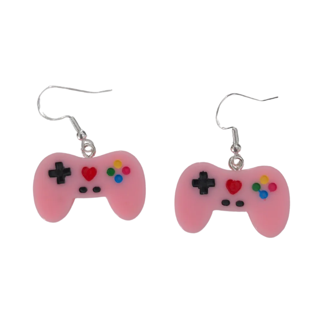 Earrings - Video game controller on silver hook