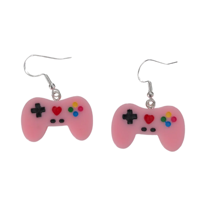 Earrings - Video game controller on silver hook