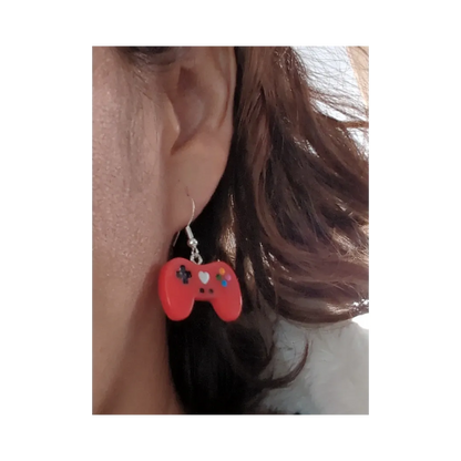 Earrings - Video game controller on silver hook