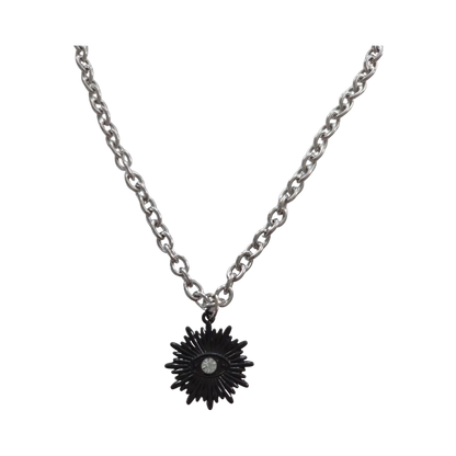 Necklace - 17 inches evil eye on 7mm cable chain