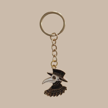 Keychain - Raven gothic charm